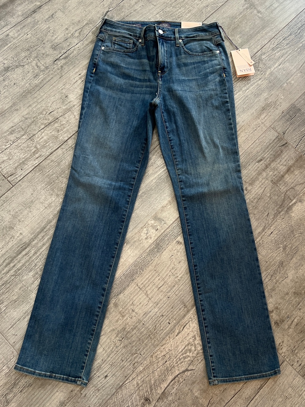 NWT NYDJ Women’s Marilyn Straight Leg LiftXTuck Technology Jeans SZ 10